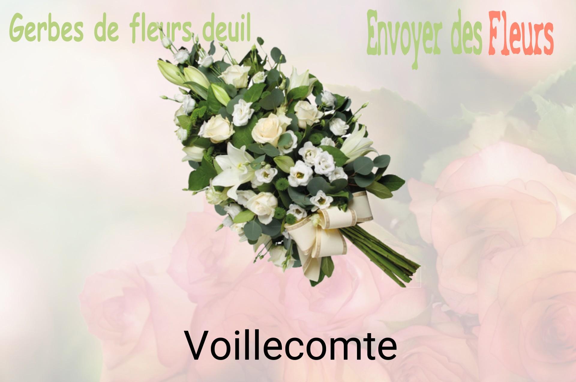 Gerbe de fleurs de deuil livrée à Voillecomte